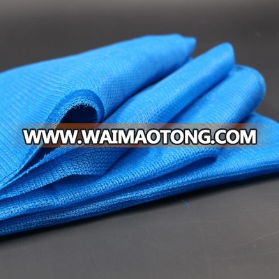 HYY08087 blue color 150gram hdpe knitted shade cloth/construction scaffolding safety cloth